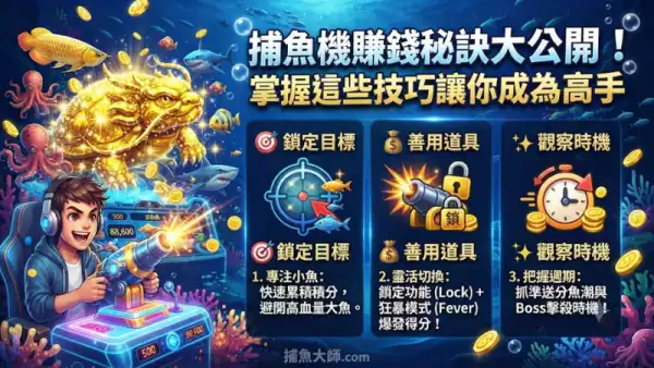 捕魚機賺錢秘訣大公開！掌握這些技巧讓你成為高手