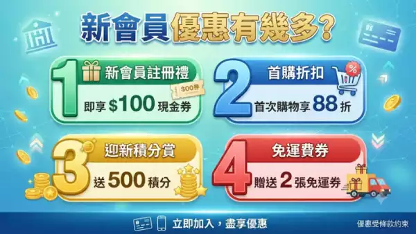 新會員優惠有幾多?