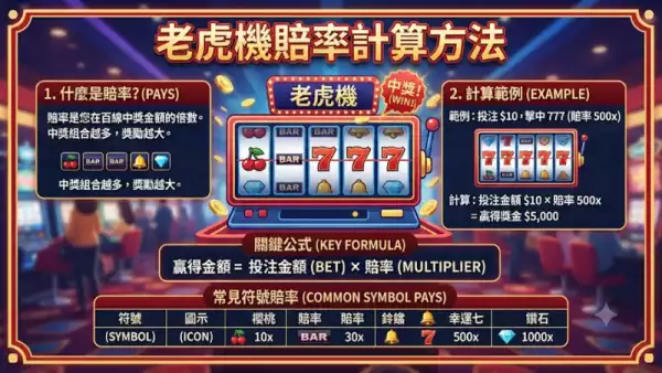 老虎機賠率計算方法