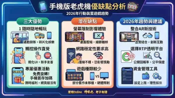 手機版老虎機優缺點